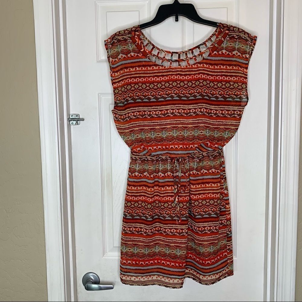 City Triangles Tribal Print Dress Size Medium
